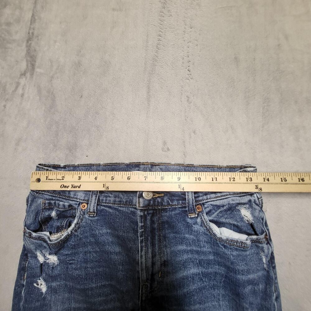 Old Navy Jeans Womens 10 Blue Boyfriend Mid Rise Distressed 5-Pocket Stretch - Picture 8 of 10